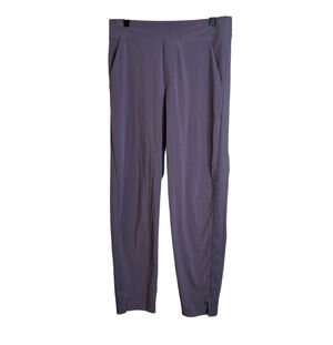 Athleta Brooklyn Mid Rise Ankle Pants Size 8 High Waist Tapered Leg Purple Grey